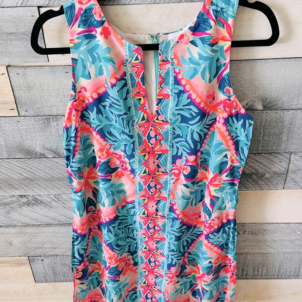 EUC Lilly Pulitzer “Coconut cove” Tanya Romper (Size 4)